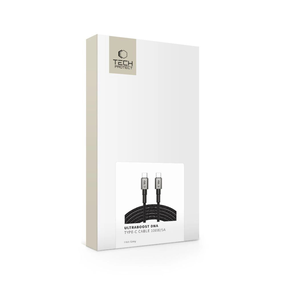 Tech-Protect UltraBoost DNA USB-C PD100W/5A Kabel 300cm - Grå