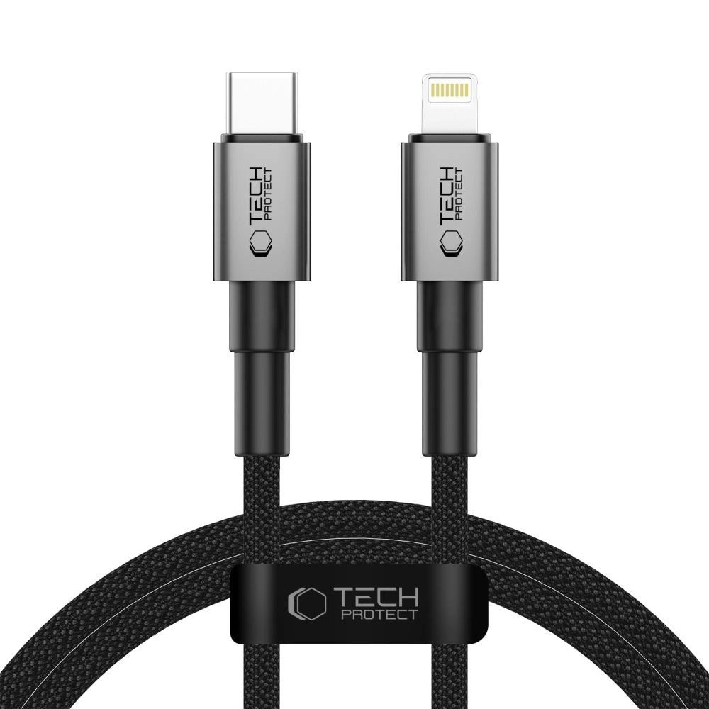 Tech-Protect UltraBoost DNA USB-C / Lightning PD27W/3A kabel 100 cm - grå