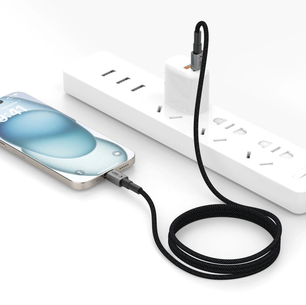 Tech-Protect Ultraboost DNA USB-C / Lightning PD27W/3A kabel 200 cm - grå