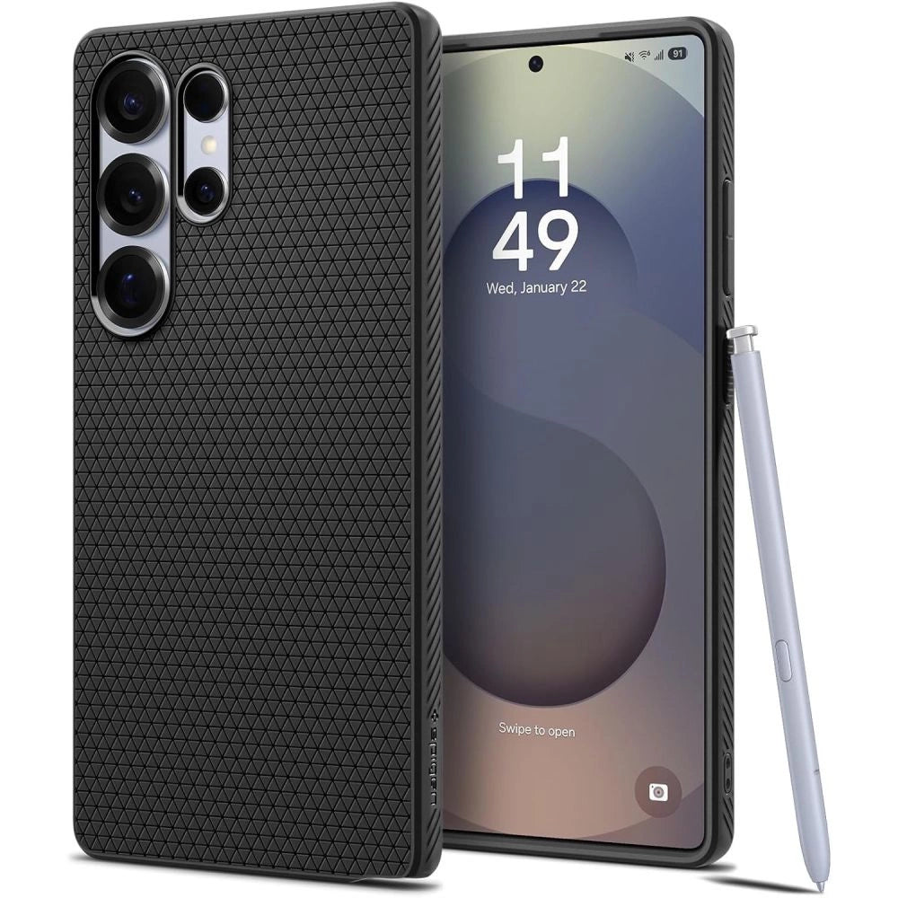 Spigen Liquid Air Case til Samsung Galaxy S25 Ultra - sort