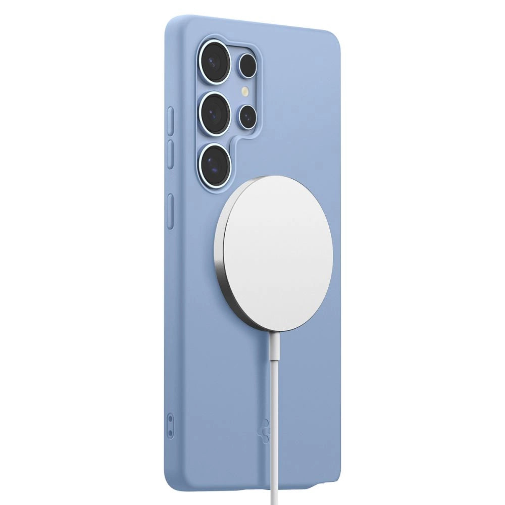 Spigen Silicone Fit Mag Case til Samsung Galaxy S25 Ultra - Blå