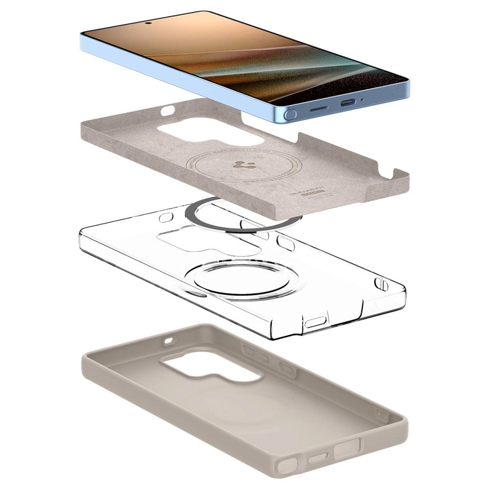 Spigen Silicone Fit Mag-kasse til Samsung Galaxy S25Ultra - titanium