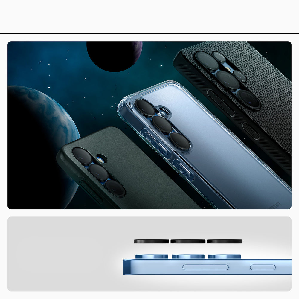 Spigen Optik Pro GLAS.TR EZ FIT 2-pack Camera Cover til Samsung Galaxy S25 Ultra - sort