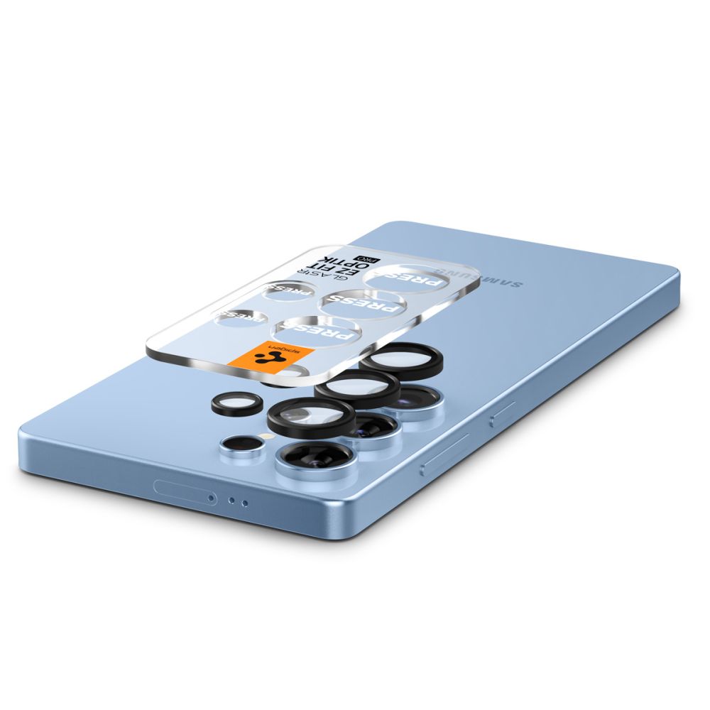 Spigen Optik Pro GLAS.TR EZ FIT 2-pack Camera Cover til Samsung Galaxy S25 Ultra - sort