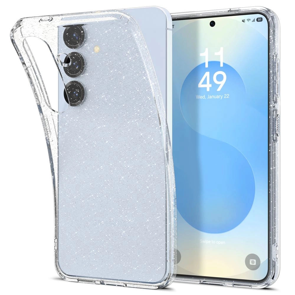 Spigen Liquid Crystal Case til Samsung Galaxy S25 - Glitter-Clear
