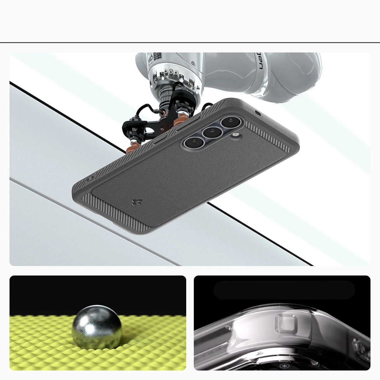 Spigen Rugged Armor Mag MagSafe Case til Samsung Galaxy S25 - Grå