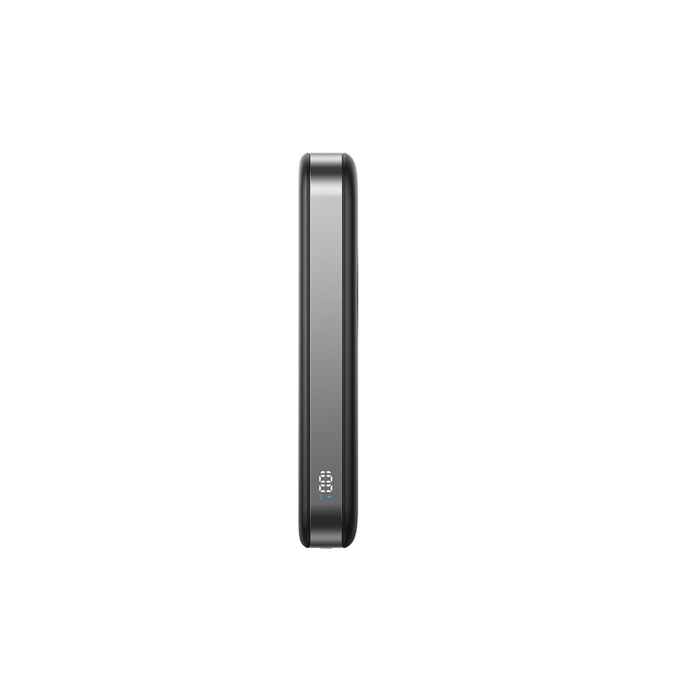 Joyroom JR-PBM12 Power Bank 10000mAh 22,5W MagSafe Kompatibel, 15W trådløs opladning, med ringbase - sort