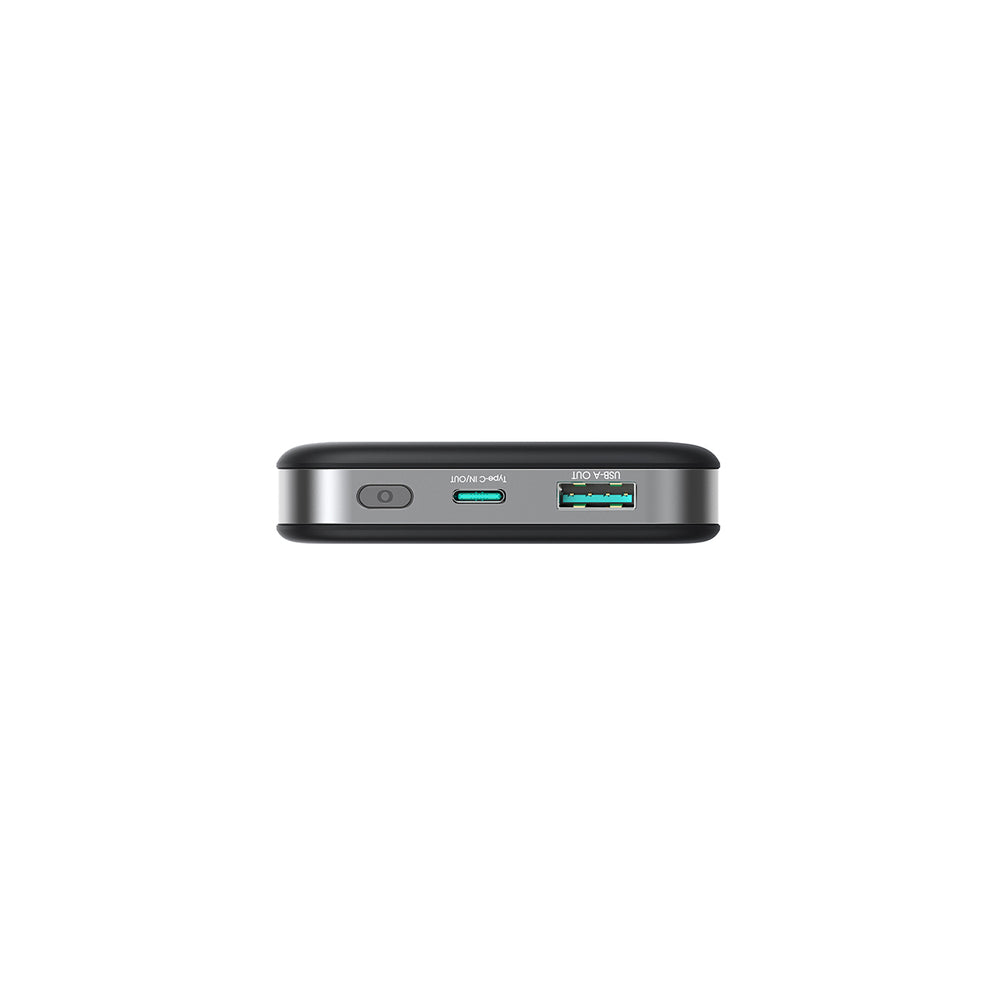 Joyroom JR-PBM12 Power Bank 10000mAh 22,5W MagSafe Kompatibel, 15W trådløs opladning, med ringbase - sort