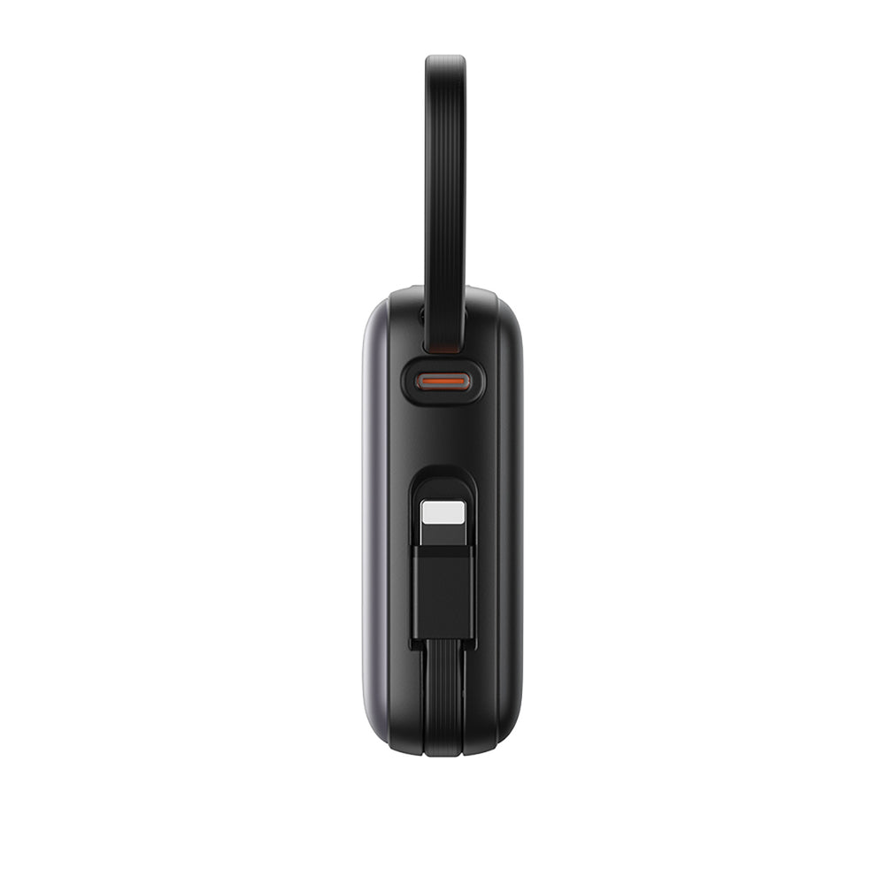 Joyroom JR-PBF27 10000mAh 22.5W Powerbank med indbygget USB-C og Lightning Kabler - sort