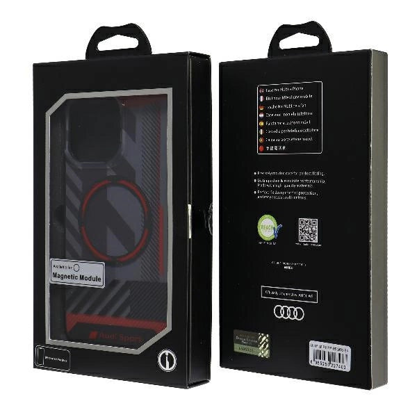 Audi IML Sport MagSafe Case iPhone 14 Pro Max 6.7" black/black hardcase AU-IMLMIP14PM-RSQ/D2-BK