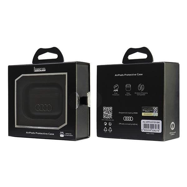 Audi Leather Big Logo AirPods Pro 2 cover sort/sort AU-APP2-GT/D3-BK