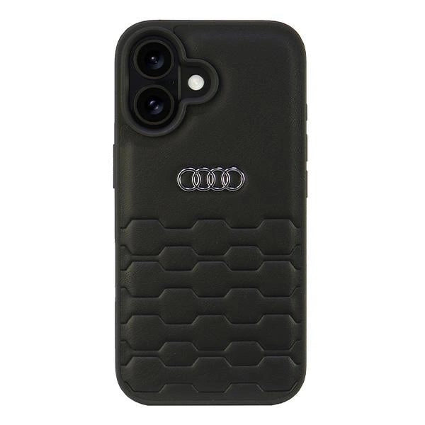 Audi syntetisk læder iPhone 16 6.1" sort/sort hardcase AU-TPUPCIP16-GT/D2-BK