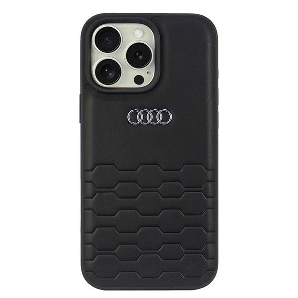 Audi syntetisk læder iPhone 16 Pro Max 6.9" sort/sort hardcase AU-TPUPCIP16PM-GT/D2-BK