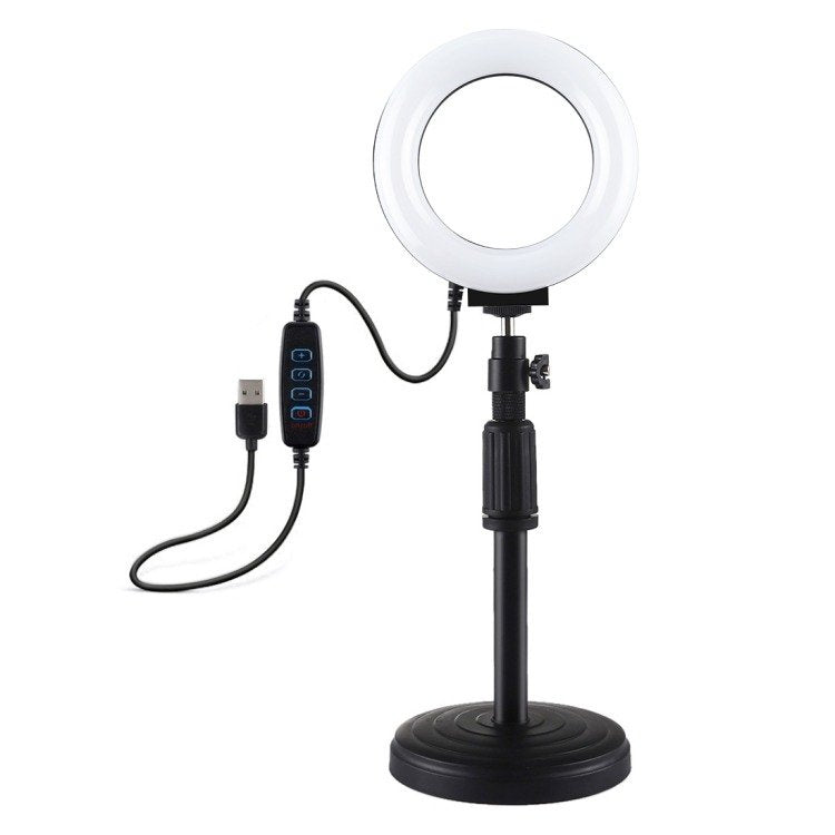 LED-ringlampe Puluz med justerbar base PU391