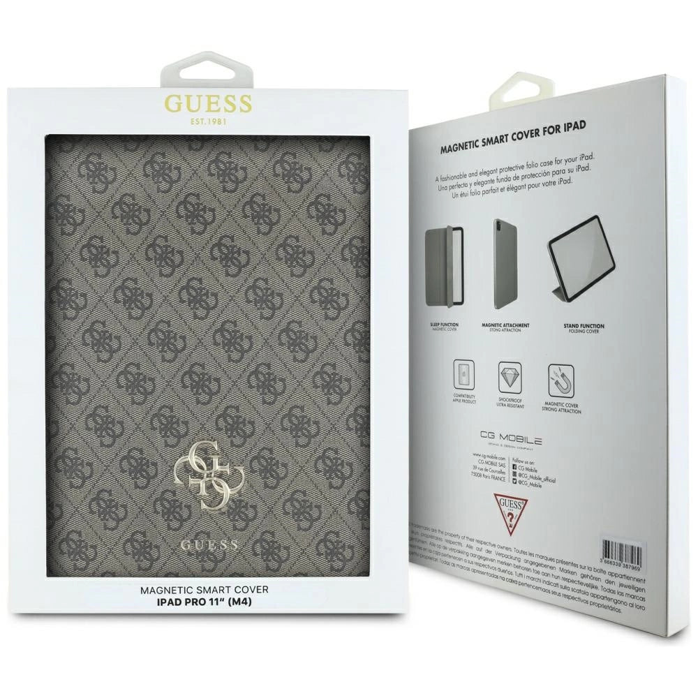 Guess GUFC11PM24PS4SGW iPad Pro 11" 2024 brown Magnetic 4G Big Logo