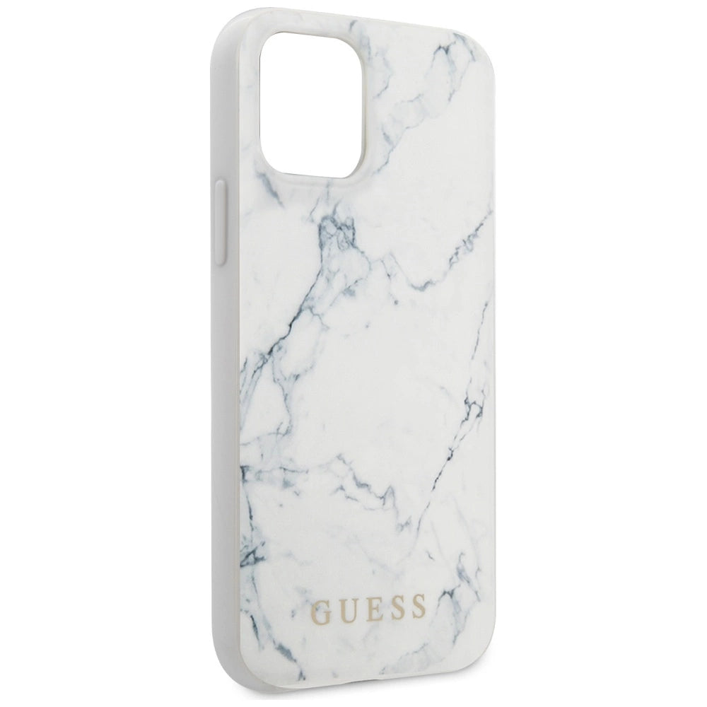 Guess Marble Case til iPhone 12 mini 5.4" - Hvid