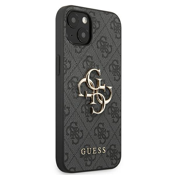 Guess GUHCP13M4GMGGR iPhone 13 / 14 / 15 6.1" gray/gray hardcase 4G Big Metal Logo