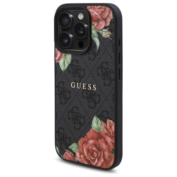 Guess GUHMP16XP4ROPEMCK iPhone 16 Pro Max 6.9" sort/sort hardcase 4G blomster Print MagSafe