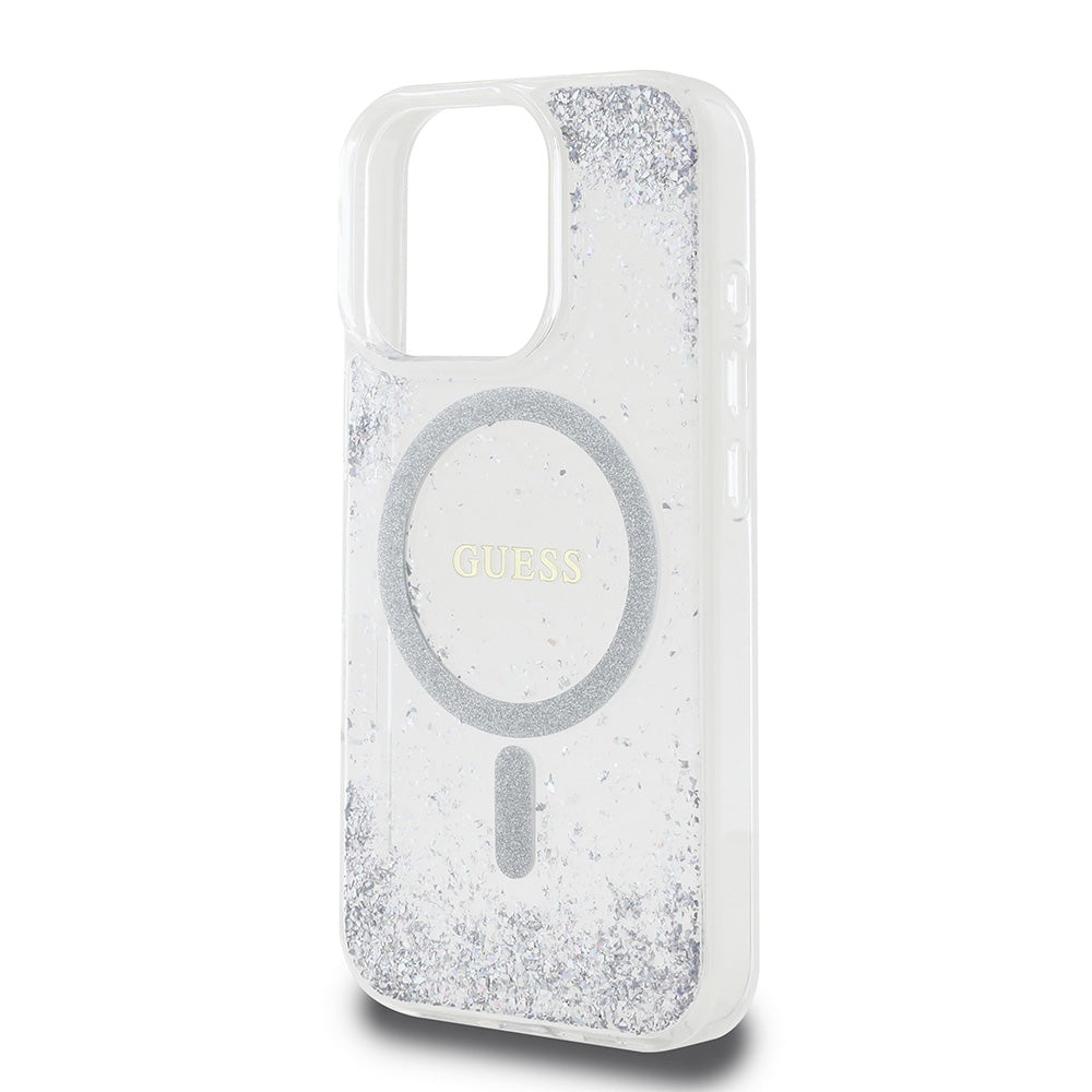 Guess GUHMP16XRGRGES iPhone 16 Pro Max 6.9" sølv/sølv hardcase Resin Gradient Glitter MagSafe