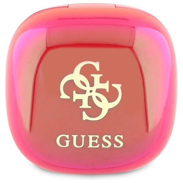 Guess Bluetooth-hovedtelefoner GUTWSJ144ESF TWS + docking station fuchsia/fuschia Iridescent 4G Printed Logo