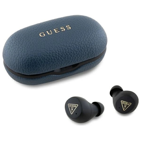 Guess Bluetooth hovedtelefoner GUTWSPGTSPSB TWS + docking station blå/blå Grained Classic Logo