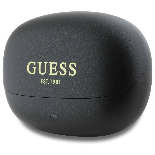 Guess Bluetooth-hovedtelefoner GUTWST88MCTGK TWS + dockingstation sort/sort Kapsel Printet logo