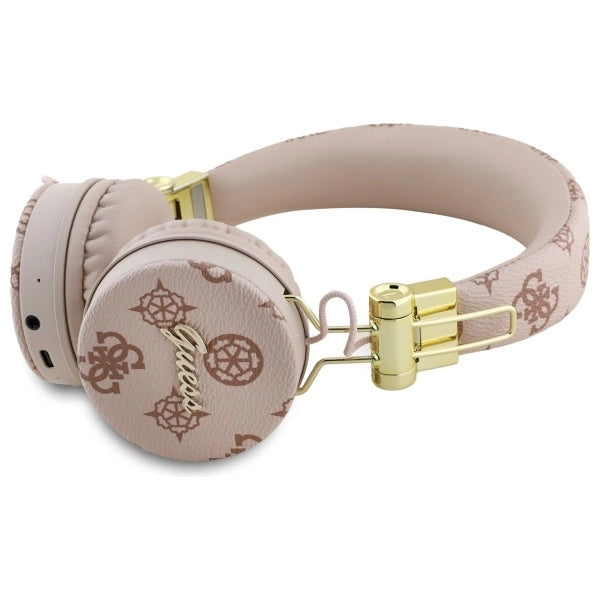 Guess Bluetooth ENC GUBH70EPOSMW Brown/Brown Peony Script Round Shape Headphones