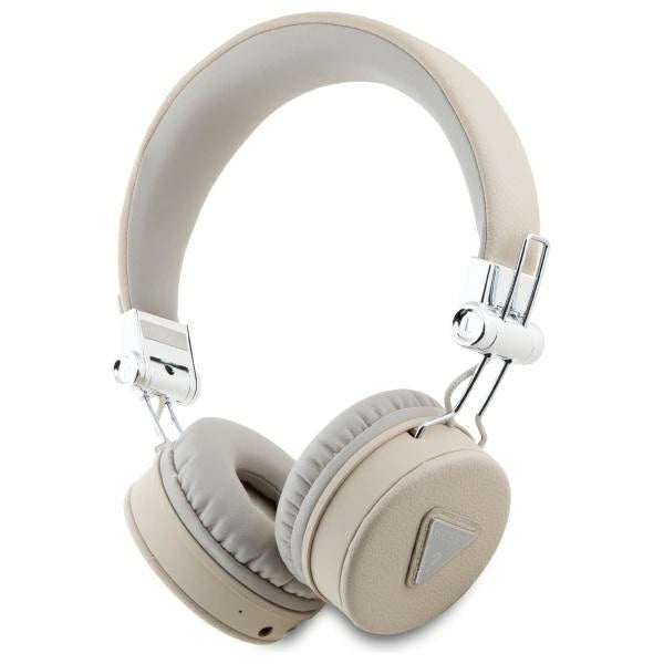 Guess Bluetooth on-ear hovedtelefoner ENC GUBH70PGTSPSE beige/beige Grained Classic Round Shape