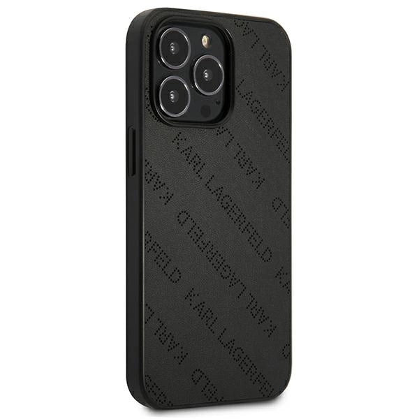 Karl Lagerfeld Perforated Allover iPhone 13 Pro Max 6.7" Case - Black