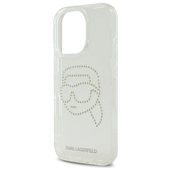 Karl Lagerfeld KLHCP16XHKHDCELT iPhone 16 Pro Max 6.9" transparent hardcase IML Rhinestones Karl Head