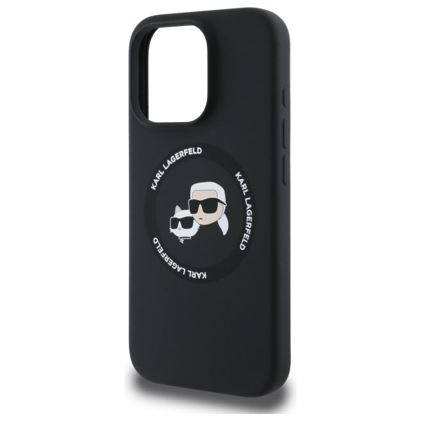 Karl Lagerfeld KLHMP16XSKCHTCK iPhone 16 Pro Max 6.9" sort/sort hardcase Silikon Karl&Choupette Heads MagSafe