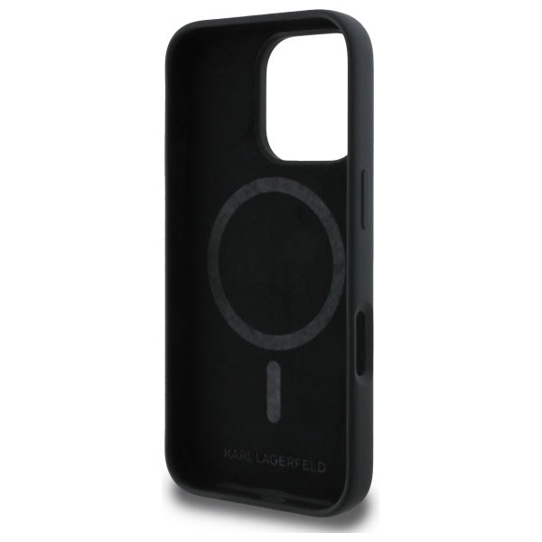 Karl Lagerfeld KLHMP16XSKCHTCK iPhone 16 Pro Max 6.9" sort/sort hardcase Silikon Karl&Choupette Heads MagSafe