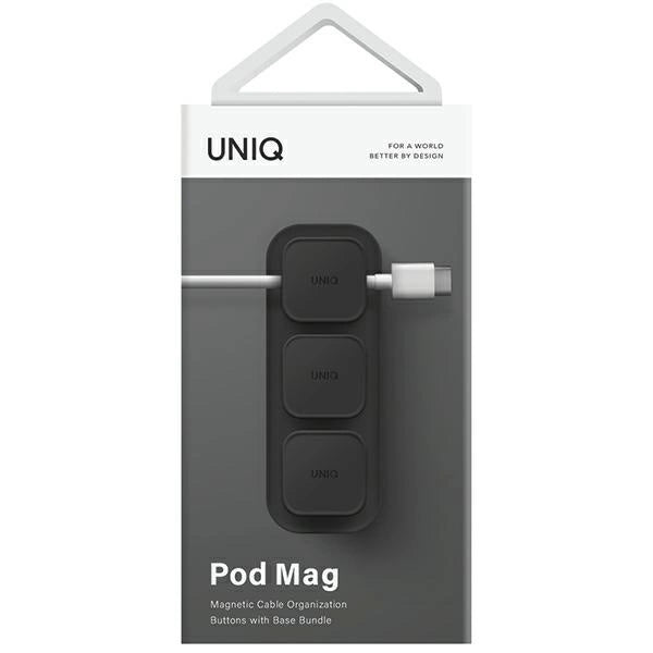 Uniq Pod Mag magnetiske kabler + basis mørkegrå/trækul mørkegrå