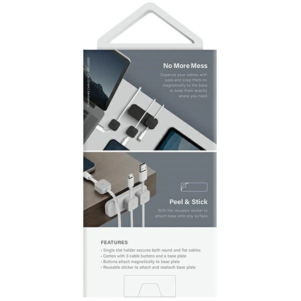 Uniq Pod Mag magnetiske kabler + basis mørkegrå/trækul mørkegrå