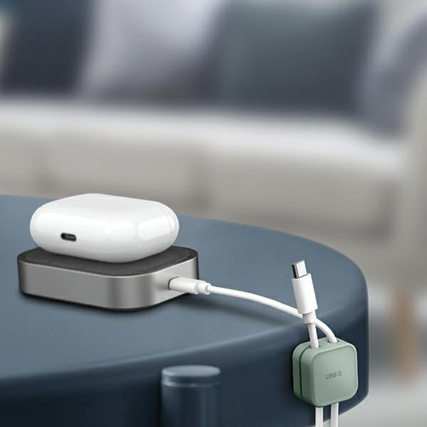 Uniq Pod selvklæbende kabel organisator sæt af 8 grønne / mist grønne