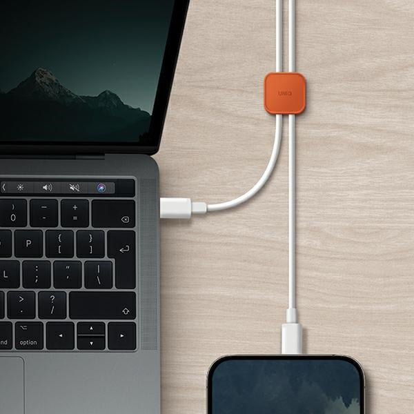 Uniq Pod selvklæbende kabel organisator sæt af 8 grønne / mist grønne