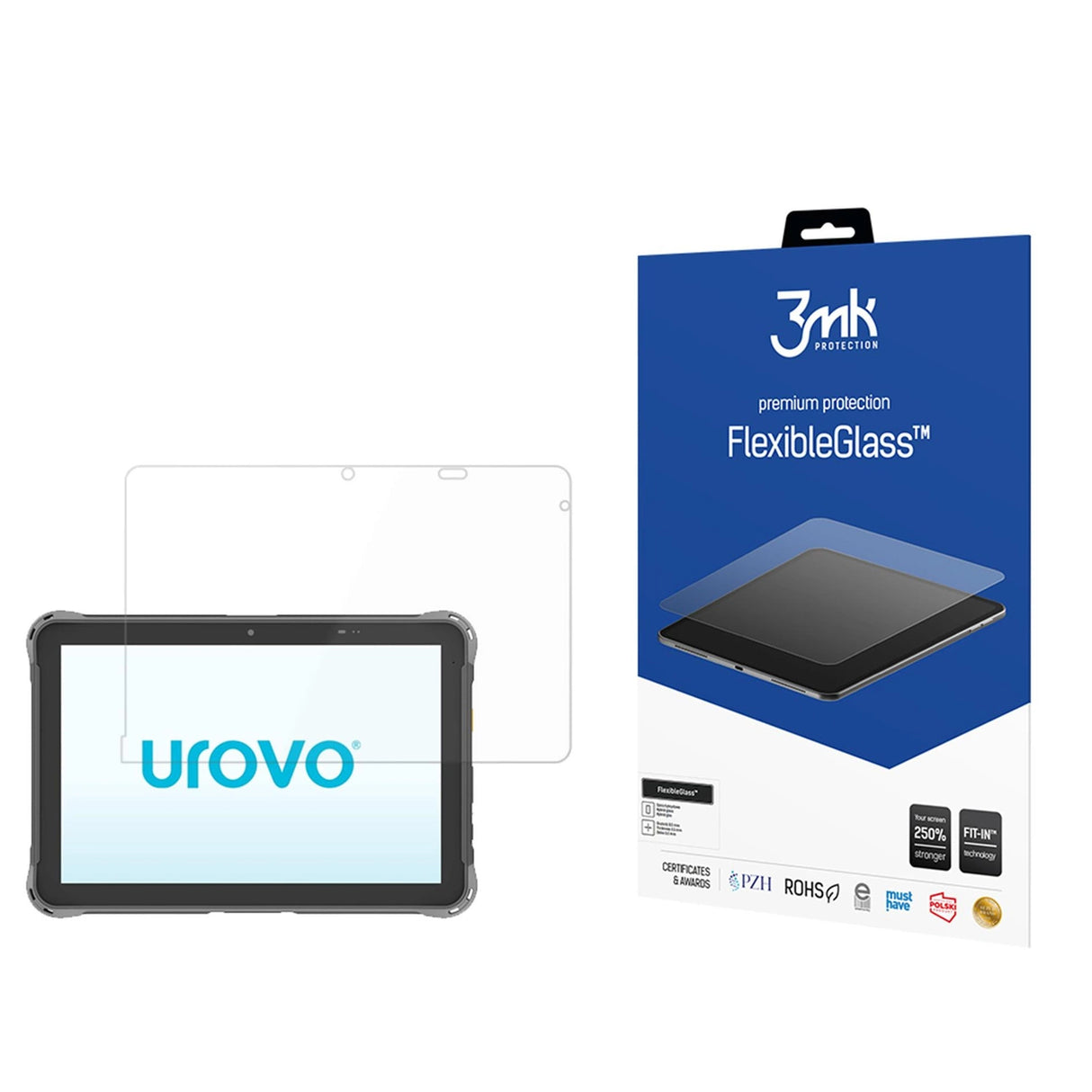 Hybridglas 3mk FlexibleGlassTM på Urovo P8100P