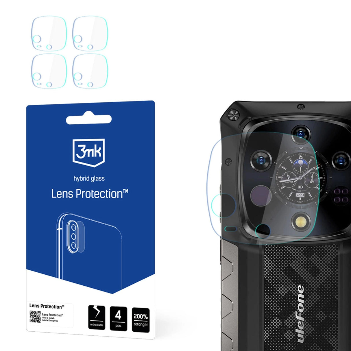 3mk Lens Protection Hybrid Glass til Kamera Lens på Ulefone Armor 28 Ultra