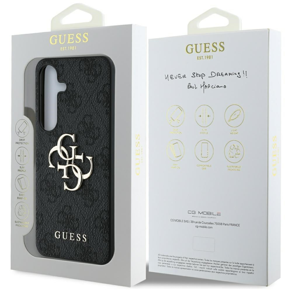 Guess Big 4G Logo Classic Logo Case til Samsung Galaxy S25 sort