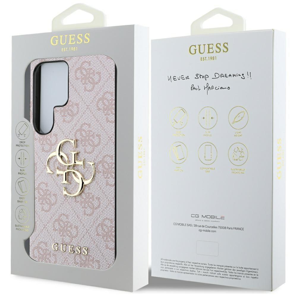 Guess Big 4G Logo Classic Logo Case til Samsung Galaxy S25 Ultra Pink
