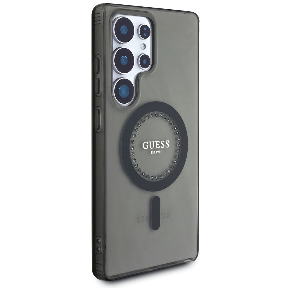 Guess Rhinestones Printed Classic Logo MagSafe Samsung Galaxy S25 Ultra case sort