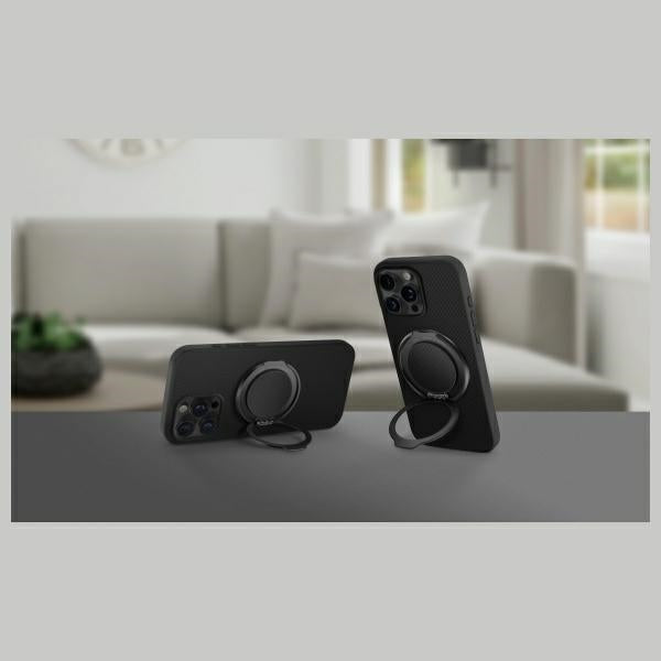 Uniq Gripfit Premium 360 Magnetisk Mount&Kickstand Magnetisk Holder sort/kulsort