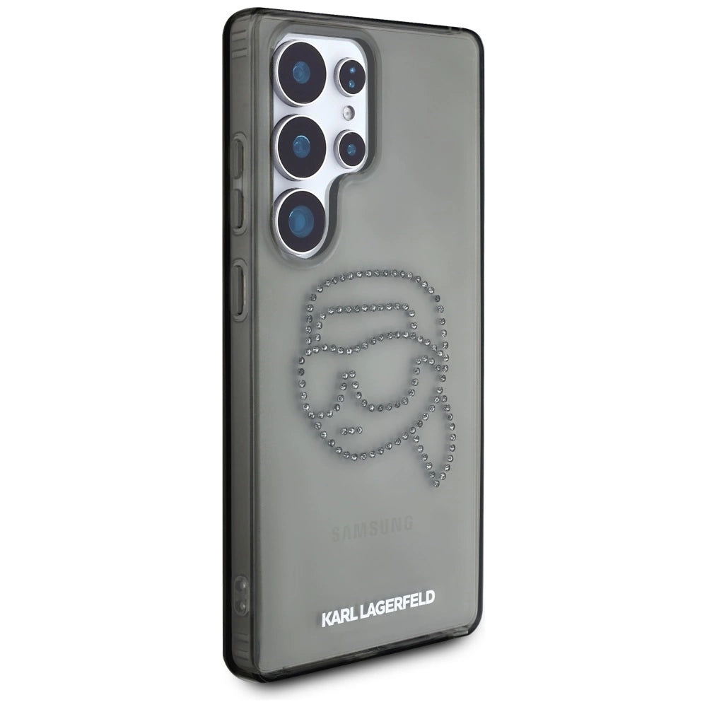 Case Karl Lagerfeld Rhinestones Karl Head Logo Samsung Galaxy S25 Ultra sort