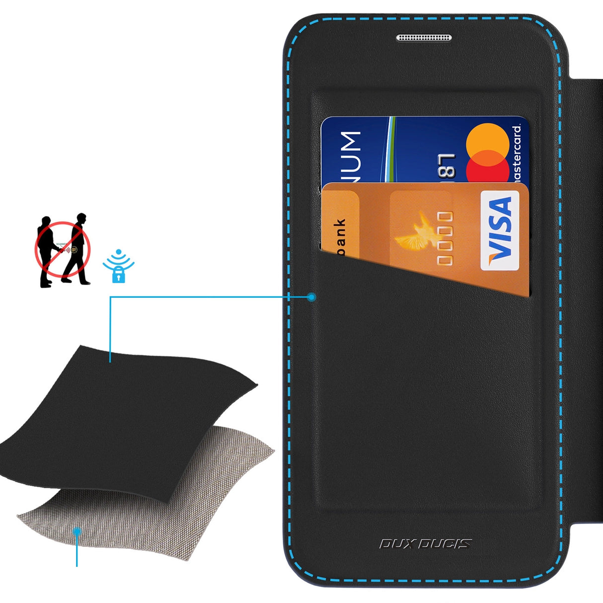 Dux Ducis Skin X Pro æske til Samsung Galaxy S25+ med MagSafe og tegnebog - sort