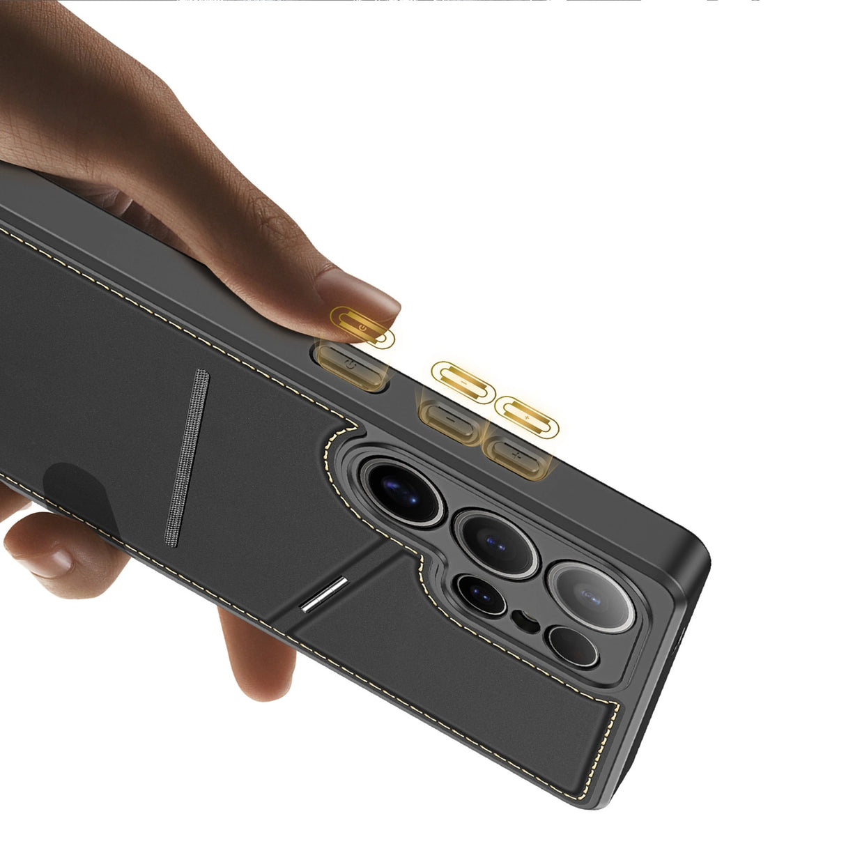 Dux Ducis Rafi II Case til Samsung Galaxy S25 Ultra med Stand og Wallet - sort