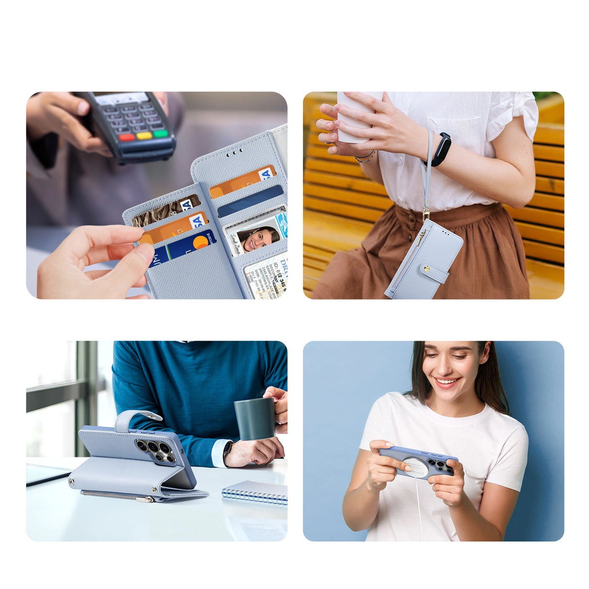 Dux Ducis Lawa Læderhylster til Samsung Galaxy S25 Ultra med aftagelig magnetisk tegnebog - blå