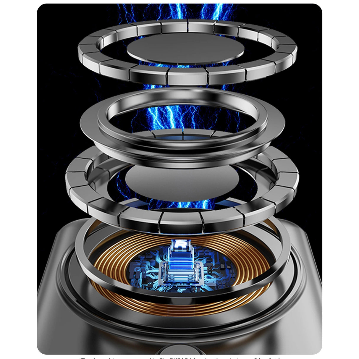 Dudao K29 10000mAh PD 20W MagSafe Power Bank med metalkasse, stativ og indbyggede USB-C/ Lightning-kabler - Grå