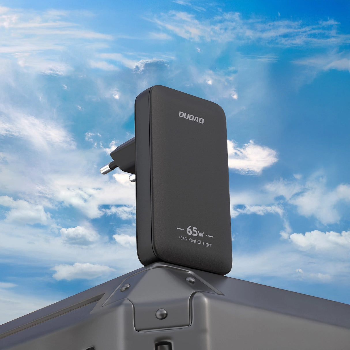 GaN Dudao A65Q 65W USB-A / USB-C PD Ultra-Thin Travel Wall Charger EU / USA - sort