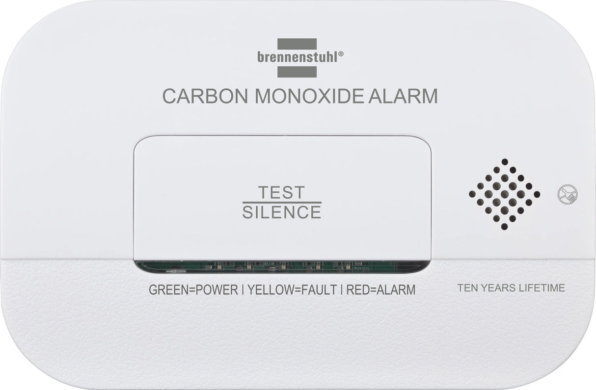 Brennenstuhl CM A 3030 carbonmonoxid- og gassensor med alarmsignal og LED-skærm - hvid