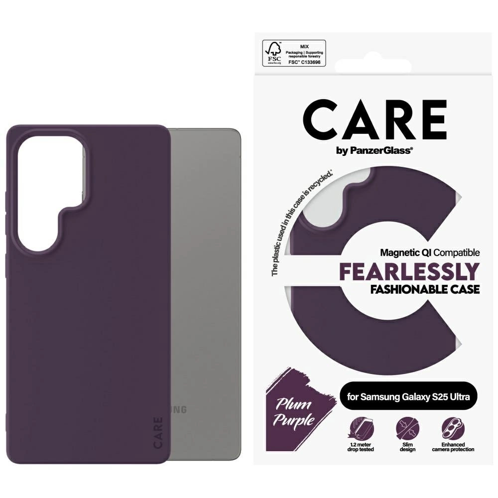 CARE af PanzerGlass Fashion QI Case til Samsung Galaxy S25 Ultra - Purple